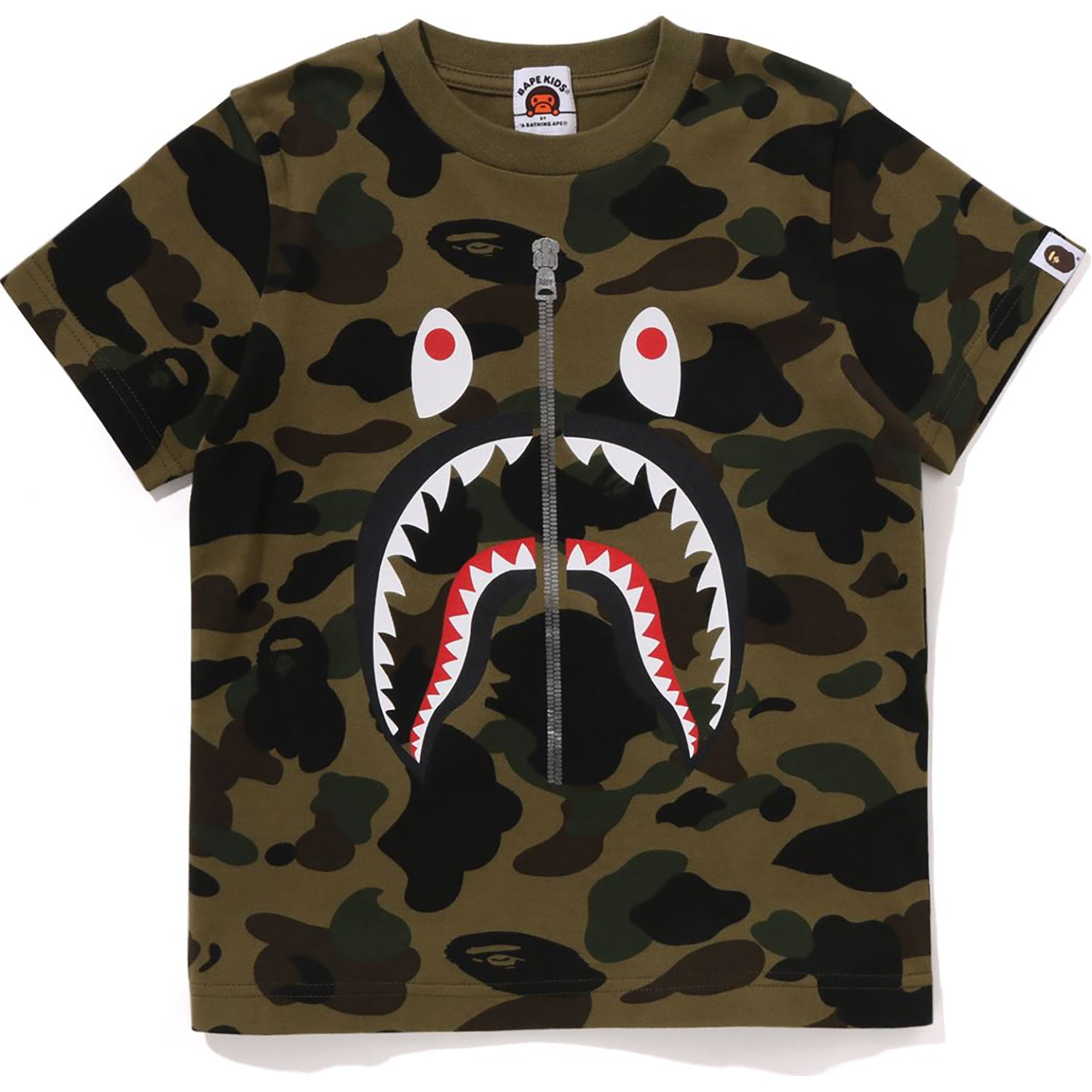 BAPE 1ST CAMO SHARK TEE KIDS