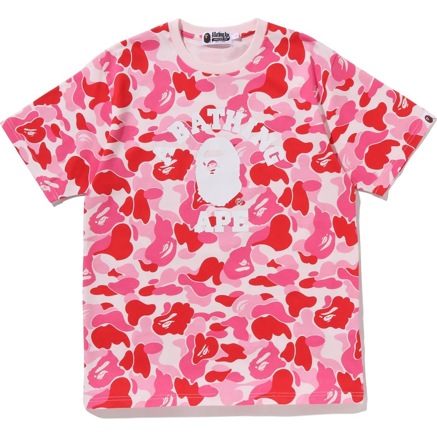 BAPE ABC CAMO COLLEGE TEE MENS