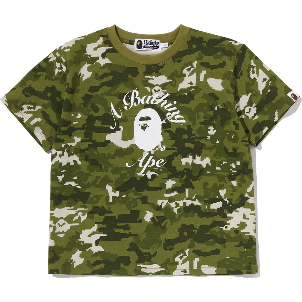 BAPE MULTI PIXEL CAMO COLLEGE MINI TEE LADIES