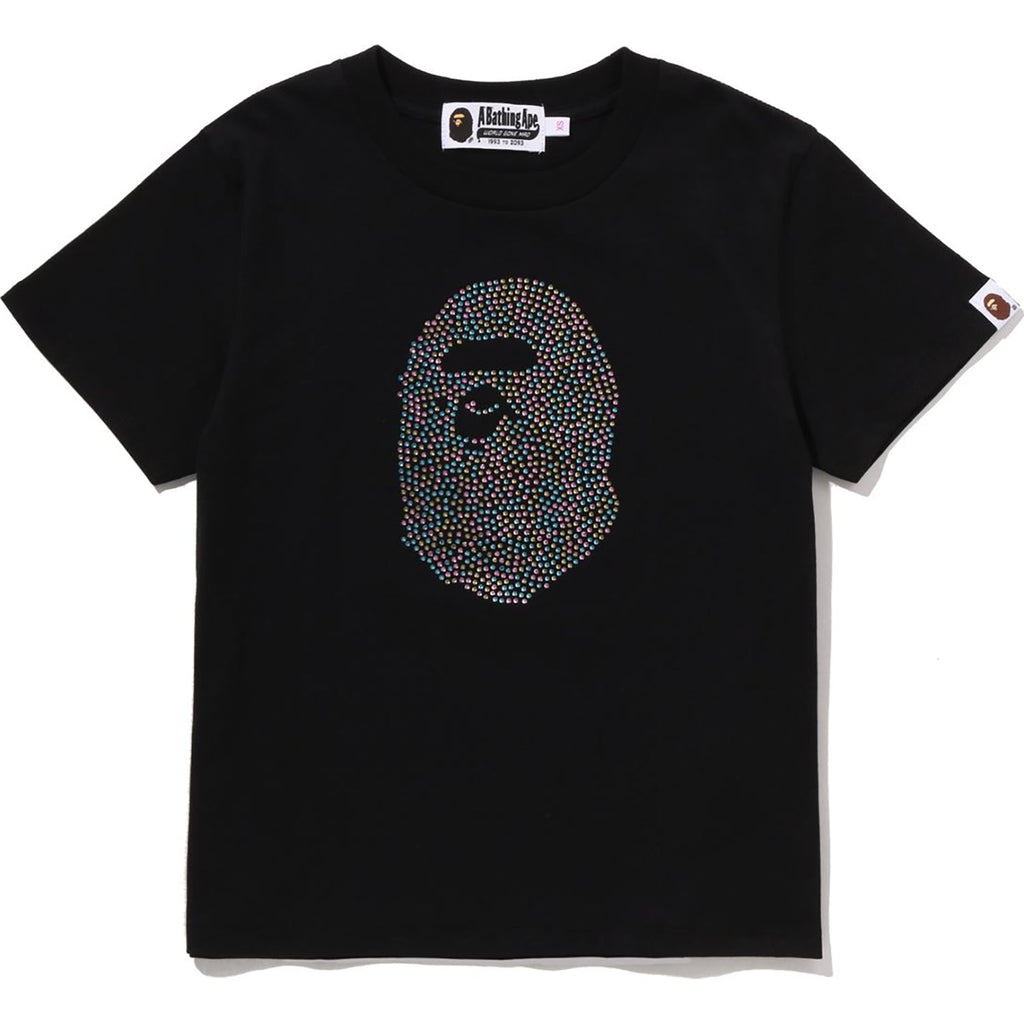 BAPE APE HEAD CRYSTAL STONE MINI TEE LADIES
