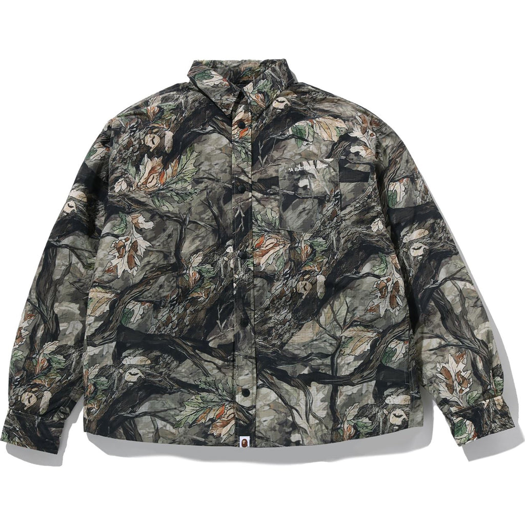 BAPE TREE EDGE CAMO DOWN SHIRT JACKET MENS