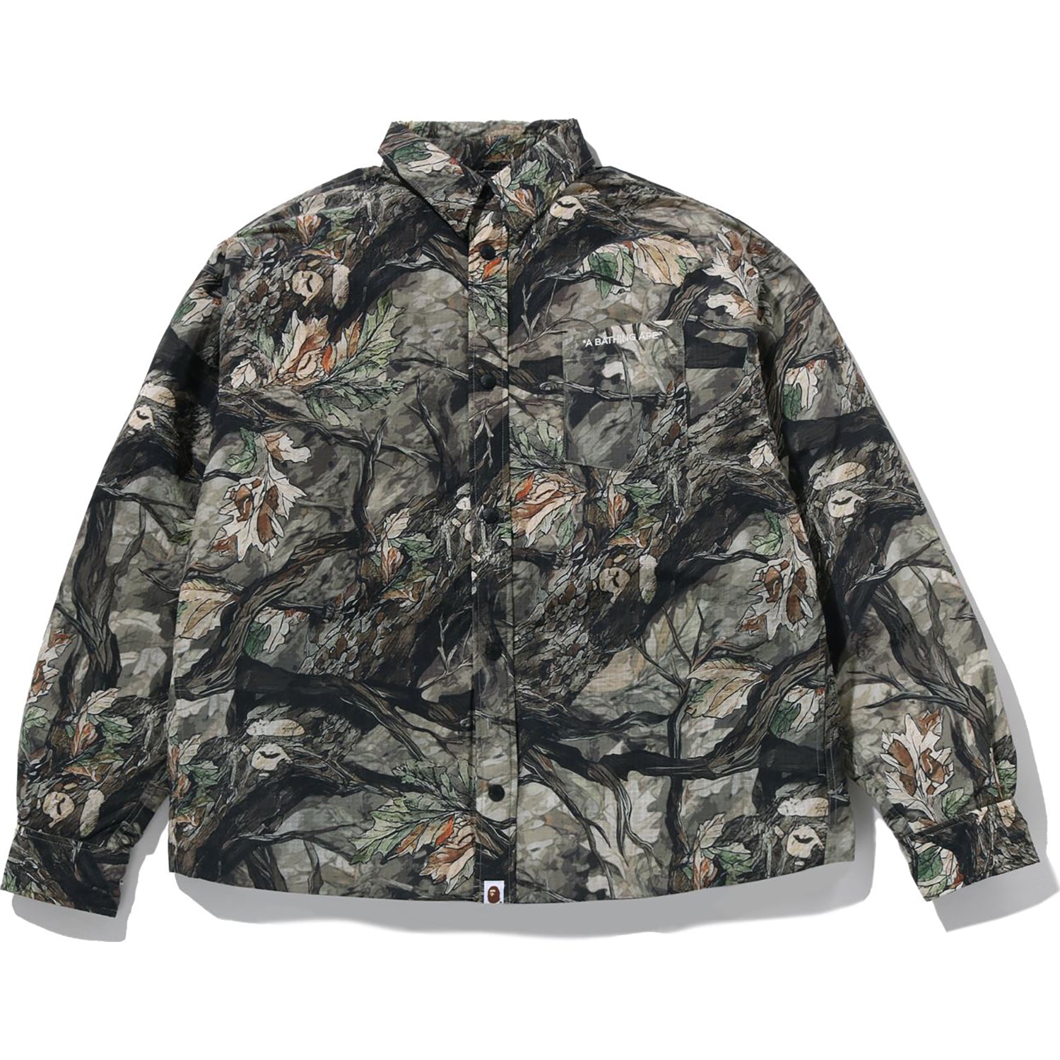BAPE TREE EDGE CAMO DOWN SHIRT JACKET MENS