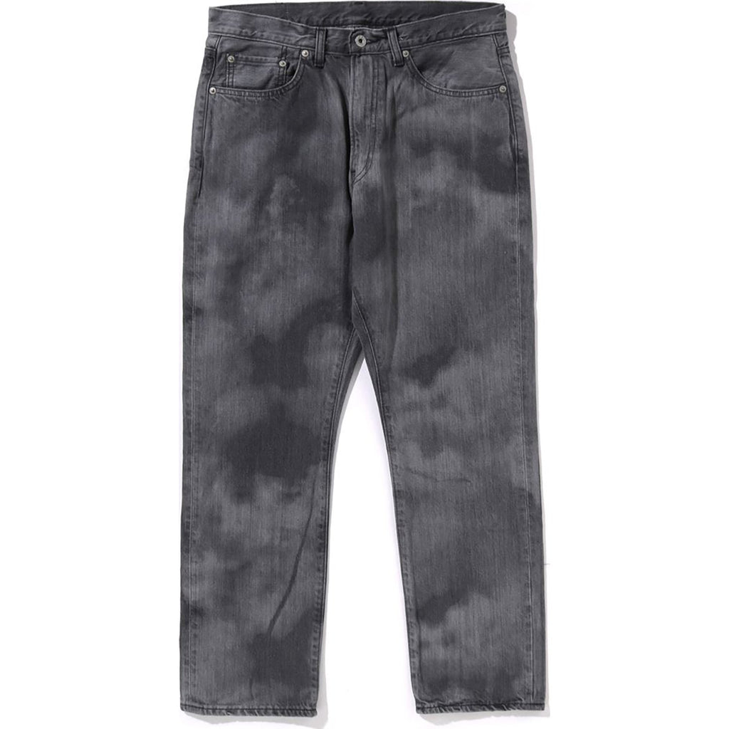 BAPE HIGH TONE BLEACH REGULAR FIT DENIM PANTS MENS