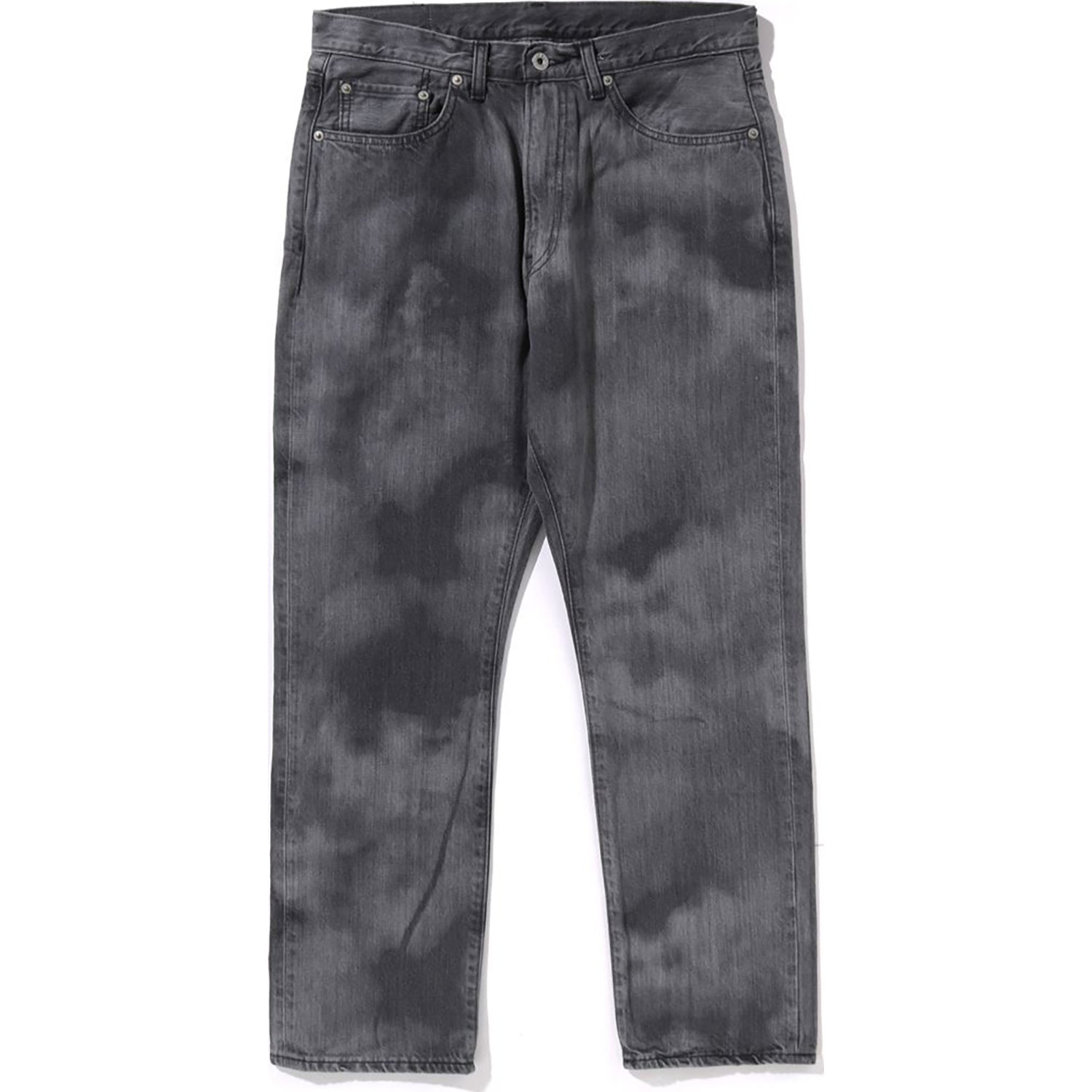 BAPE HIGH TONE BLEACH REGULAR FIT DENIM PANTS MENS
