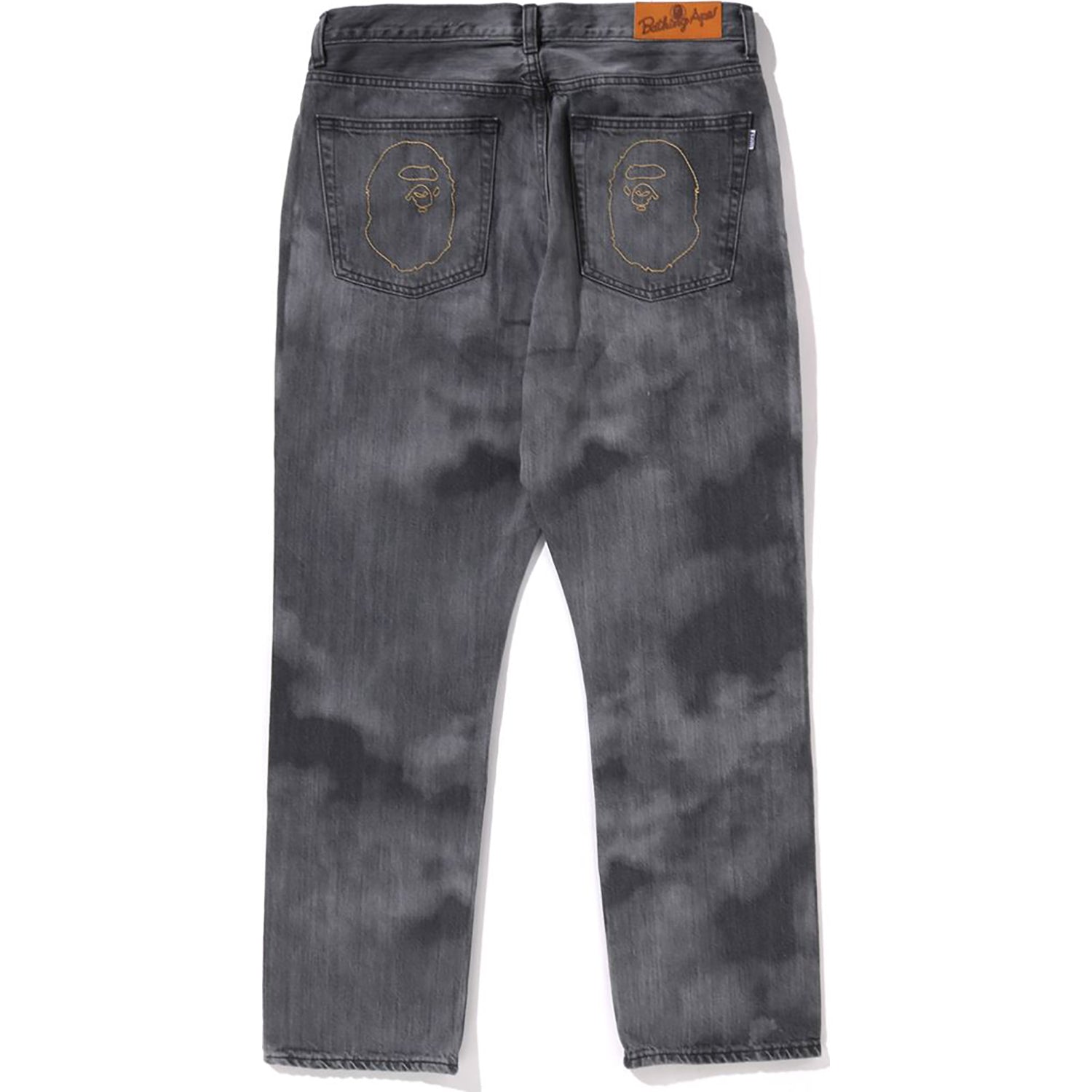 BAPE HIGH TONE BLEACH REGULAR FIT DENIM PANTS MENS