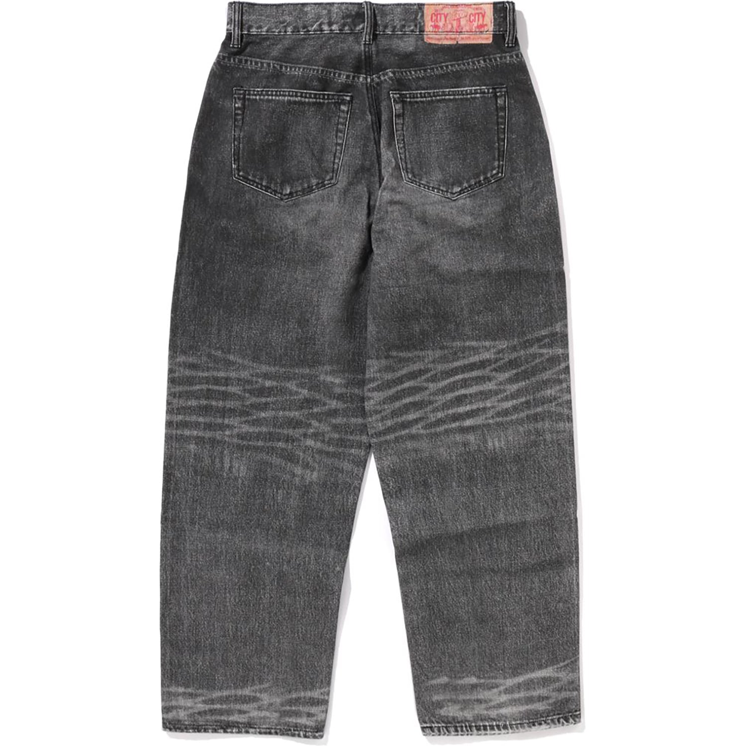 BAPE FAKE PRINT STA LOOSE FIT DENIM PANTS MENS