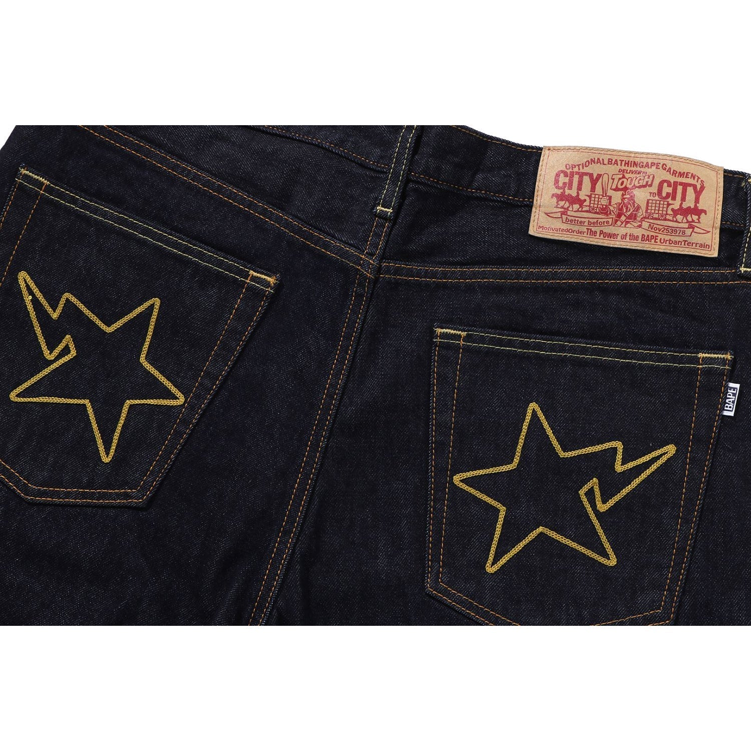 BAPE STA REGULAR FIT 13 OZ DENIM PANTS MENS
