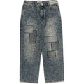 BAPE CLOUD CAMO JACQUARD UPCYCLED RELAXED FIT 13 OZ DENIM PANTS MENS