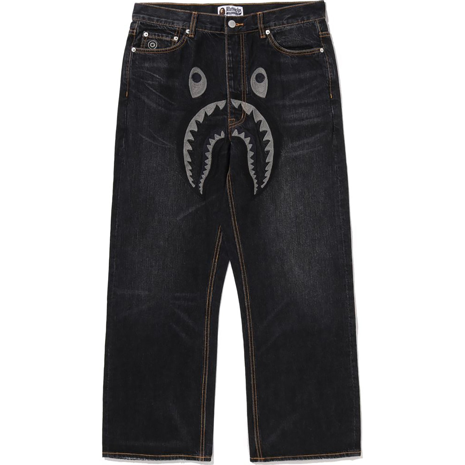 BAPE SHARK RELAXED FIT DENIM PANTS MENS
