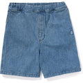 BAPE ONE POINT RELAXED FIT 13OZ DENIM SHORTS MENS