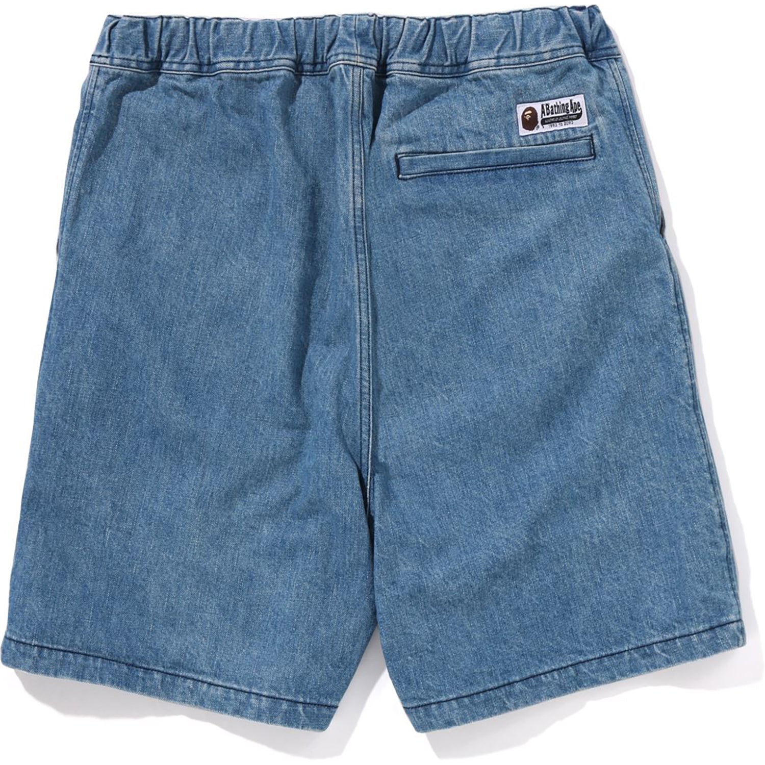 BAPE ONE POINT RELAXED FIT 13OZ DENIM SHORTS MENS