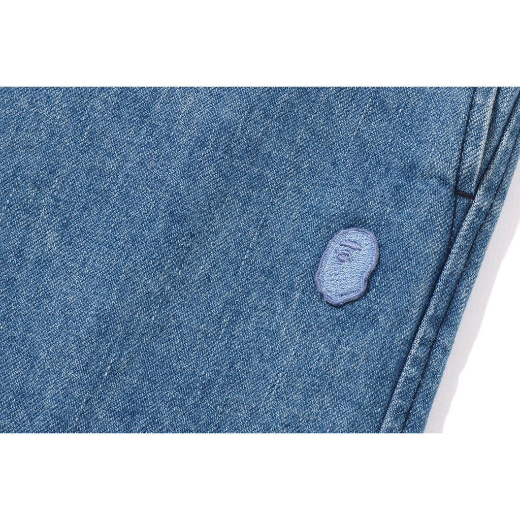 BAPE ONE POINT RELAXED FIT 13OZ DENIM SHORTS MENS