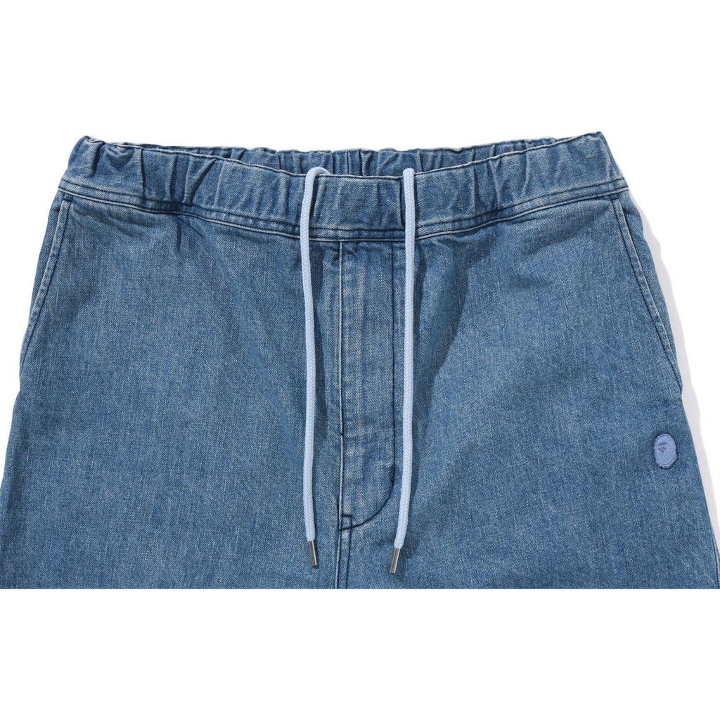 BAPE ONE POINT RELAXED FIT 13OZ DENIM SHORTS MENS