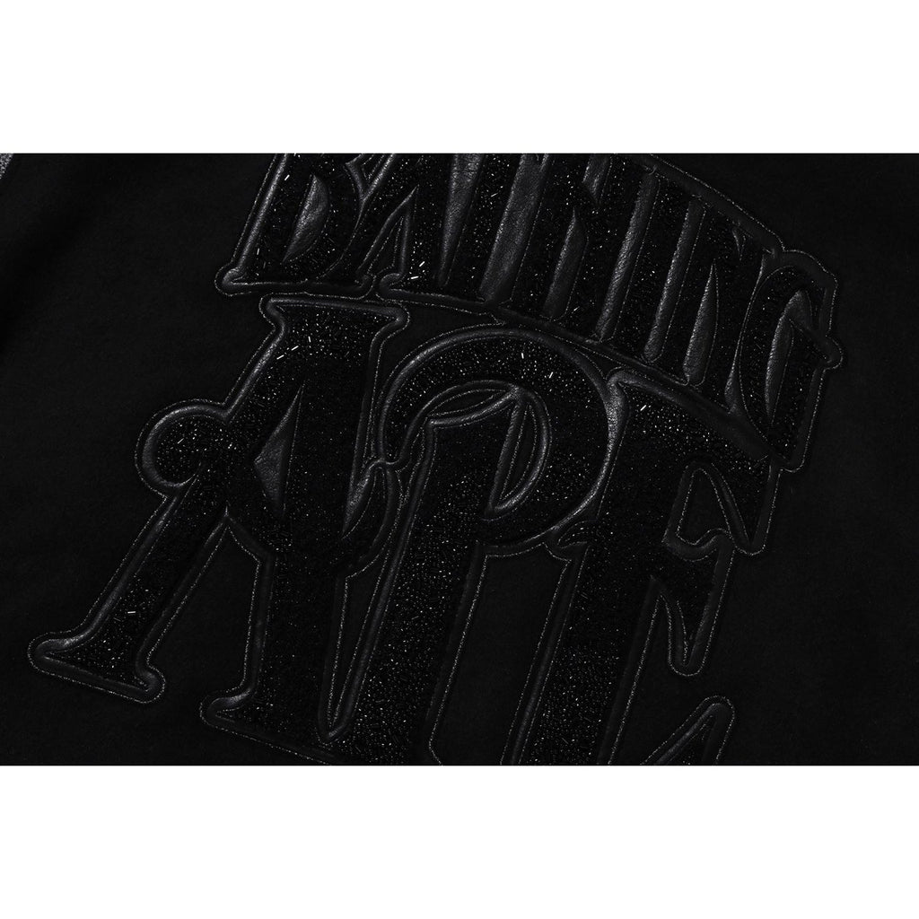 BAPE LINE CAMO MULTI LOGO WOOL VARSITY JACKET MENS