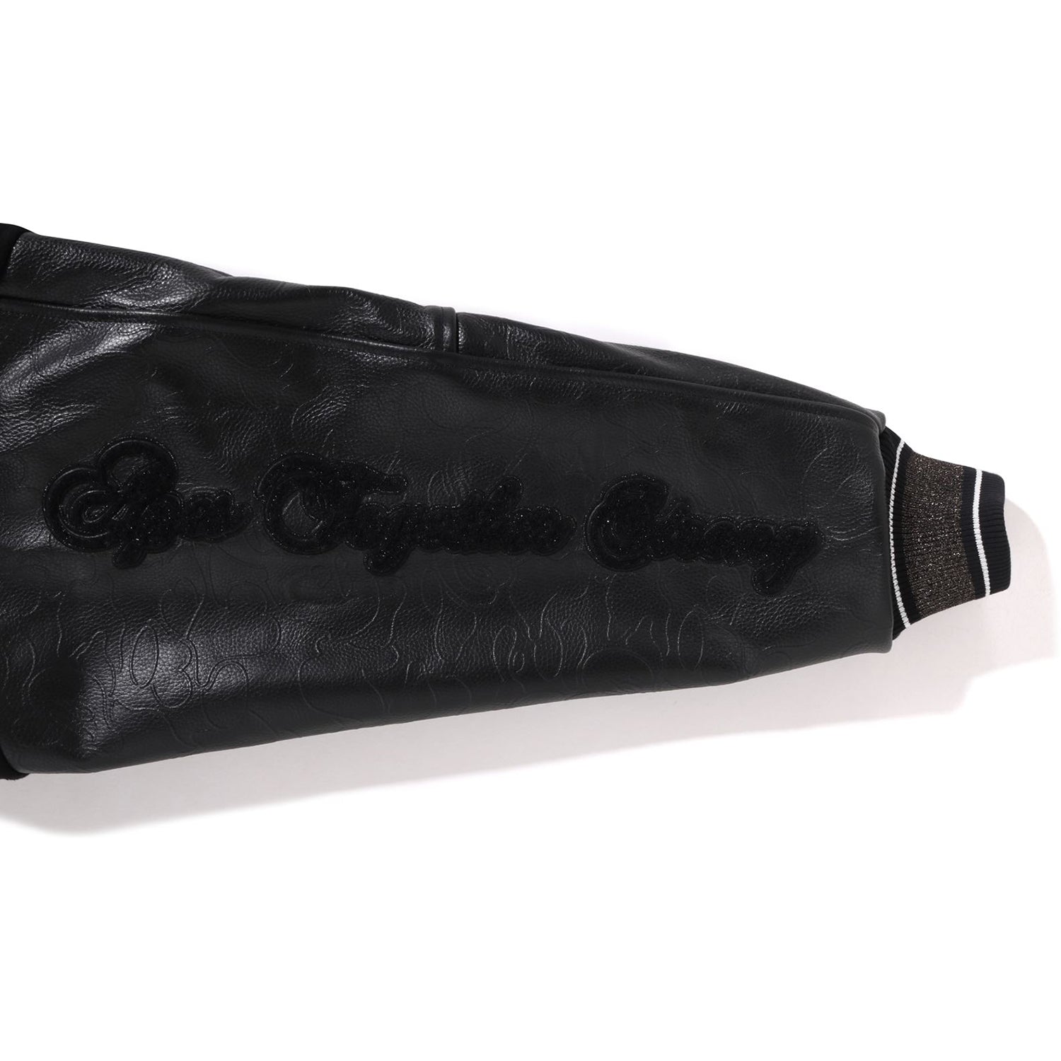 BAPE LINE CAMO MULTI LOGO WOOL VARSITY JACKET MENS