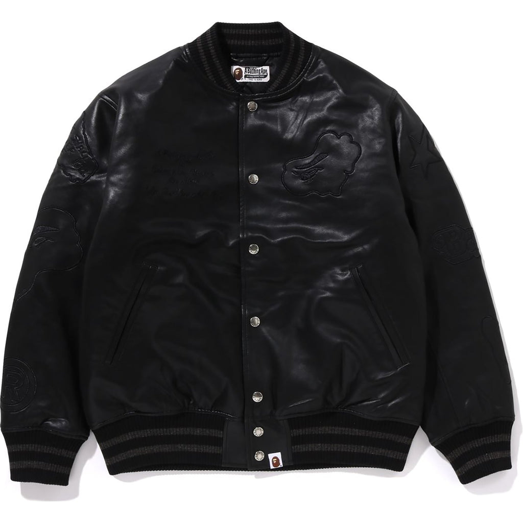BAPE MULTI LOGO VARSITY JACKET LADIES