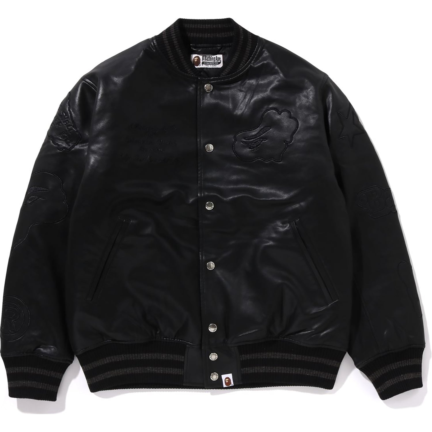 BAPE MULTI LOGO VARSITY JACKET LADIES