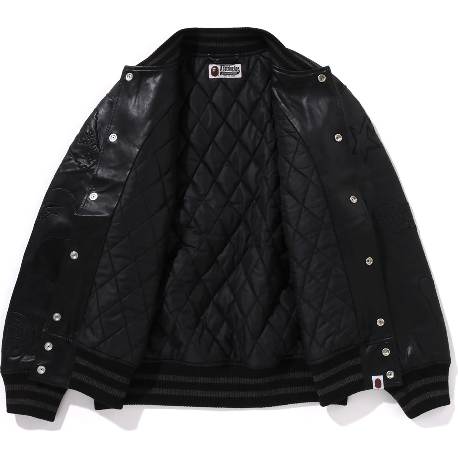 BAPE MULTI LOGO VARSITY JACKET LADIES