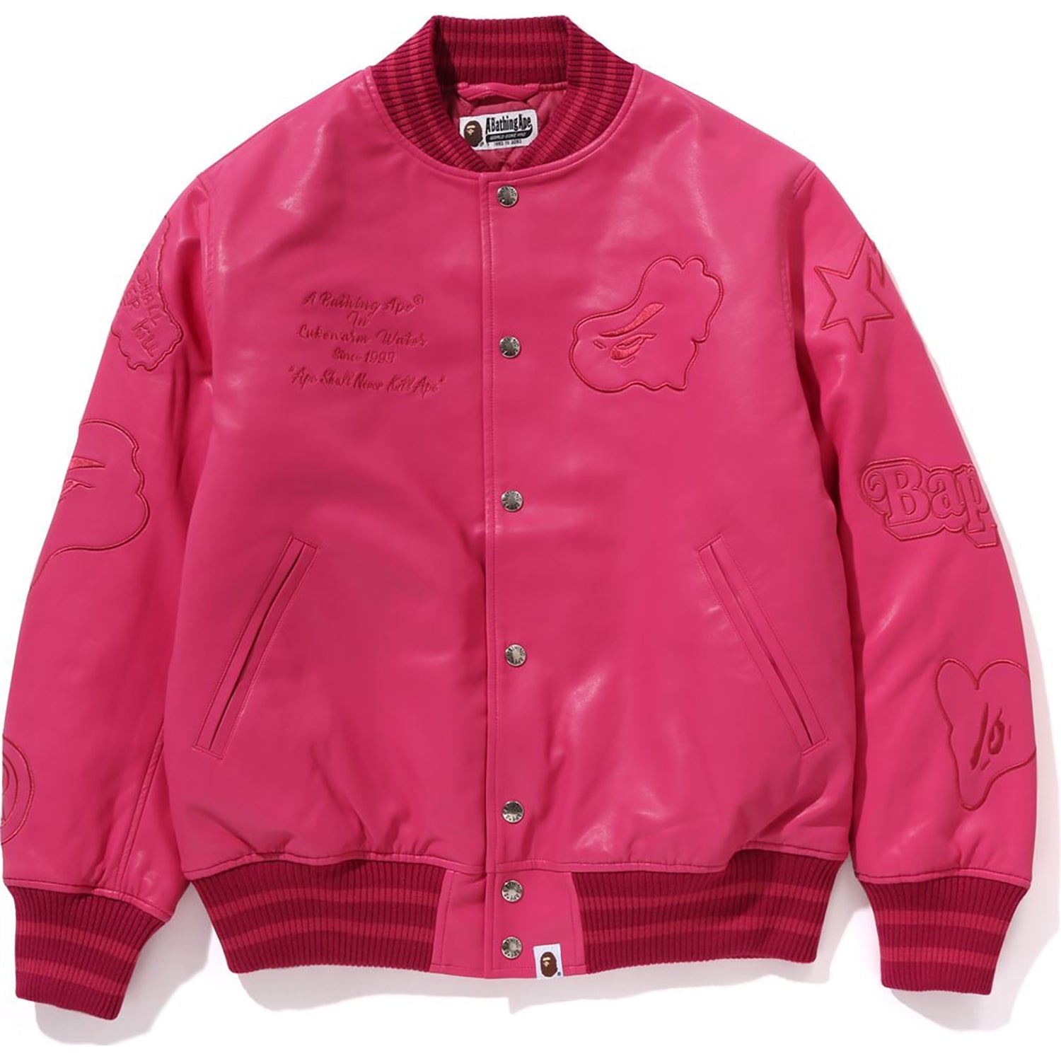 BAPE MULTI LOGO VARSITY JACKET LADIES