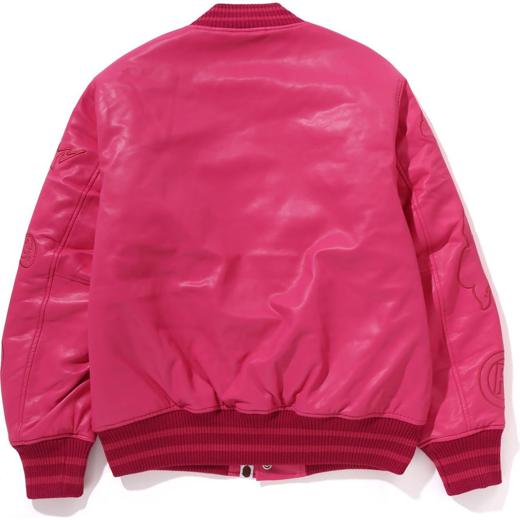 BAPE MULTI LOGO VARSITY JACKET LADIES