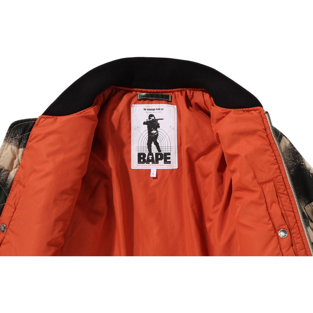 BAPE MAP CAMO BOMBER JACKET MENS
