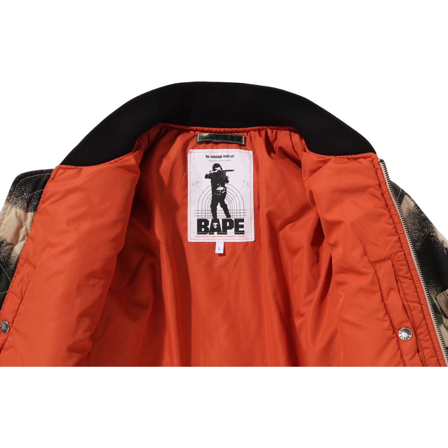 BAPE MAP CAMO BOMBER JACKET MENS