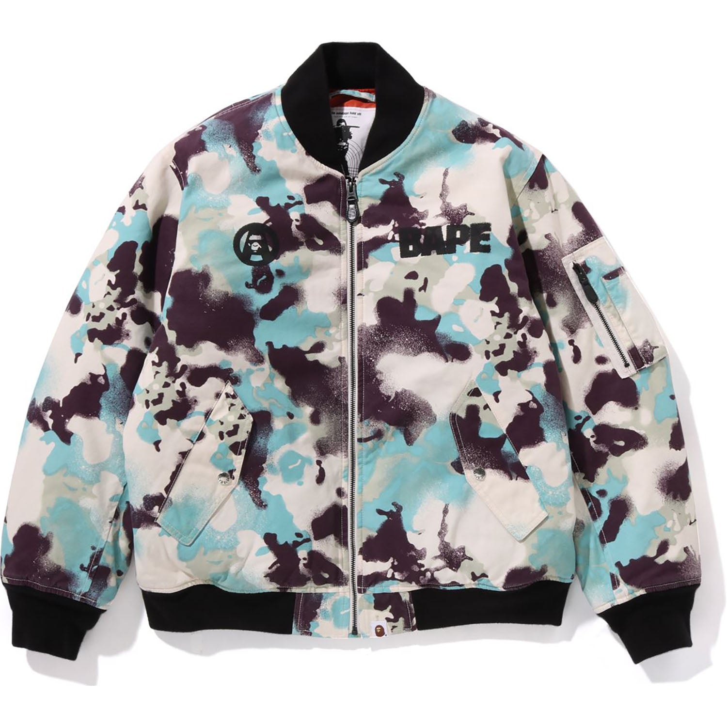 BAPE MAP CAMO BOMBER JACKET MENS