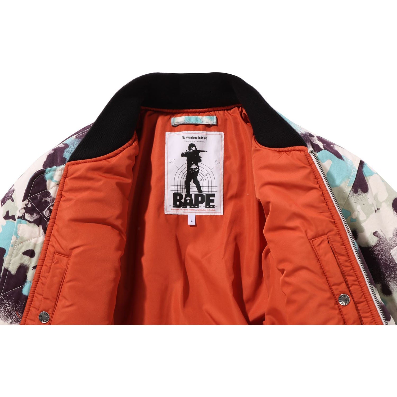 BAPE MAP CAMO BOMBER JACKET MENS