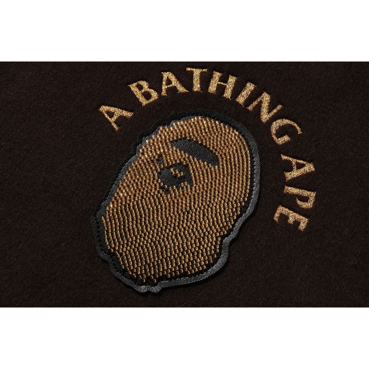 BAPE LINE CAMO MULTI LOGO WOOL VARSITY JACKET MENS