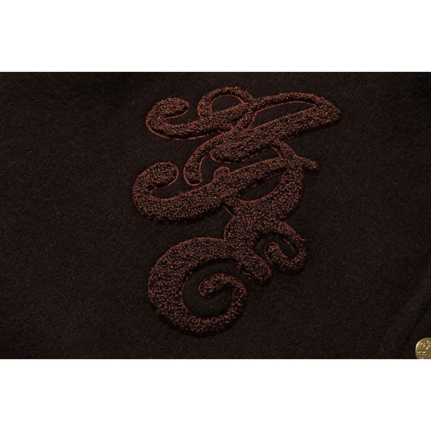 BAPE LINE CAMO MULTI LOGO WOOL VARSITY JACKET MENS
