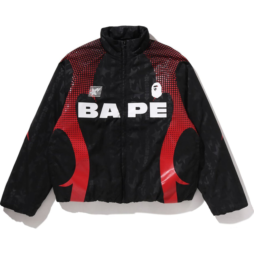 BAPE ABA FRAME MONOGRAM JACQUARD MULTI LOGO PADDED JACKET MENS