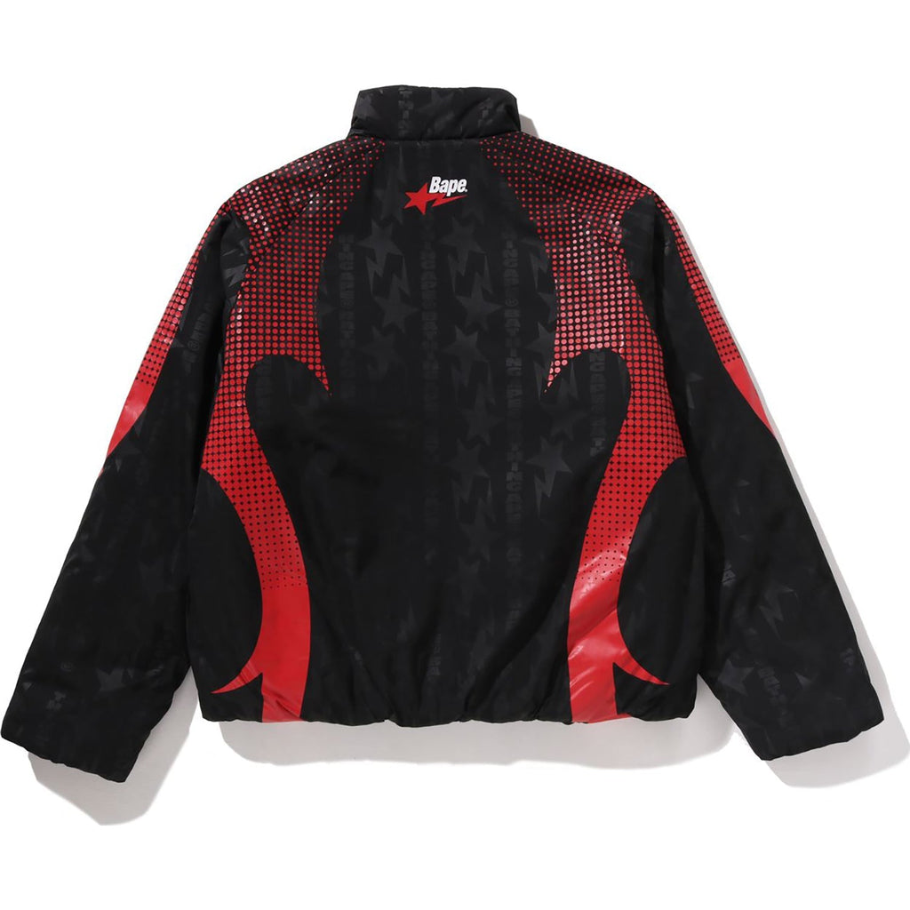 BAPE ABA FRAME MONOGRAM JACQUARD MULTI LOGO PADDED JACKET MENS