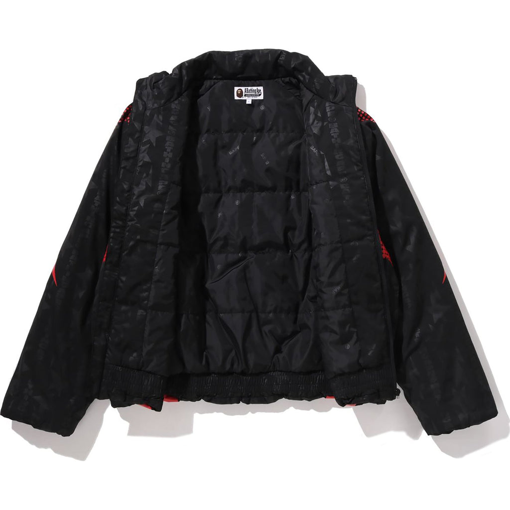BAPE ABA FRAME MONOGRAM JACQUARD MULTI LOGO PADDED JACKET MENS