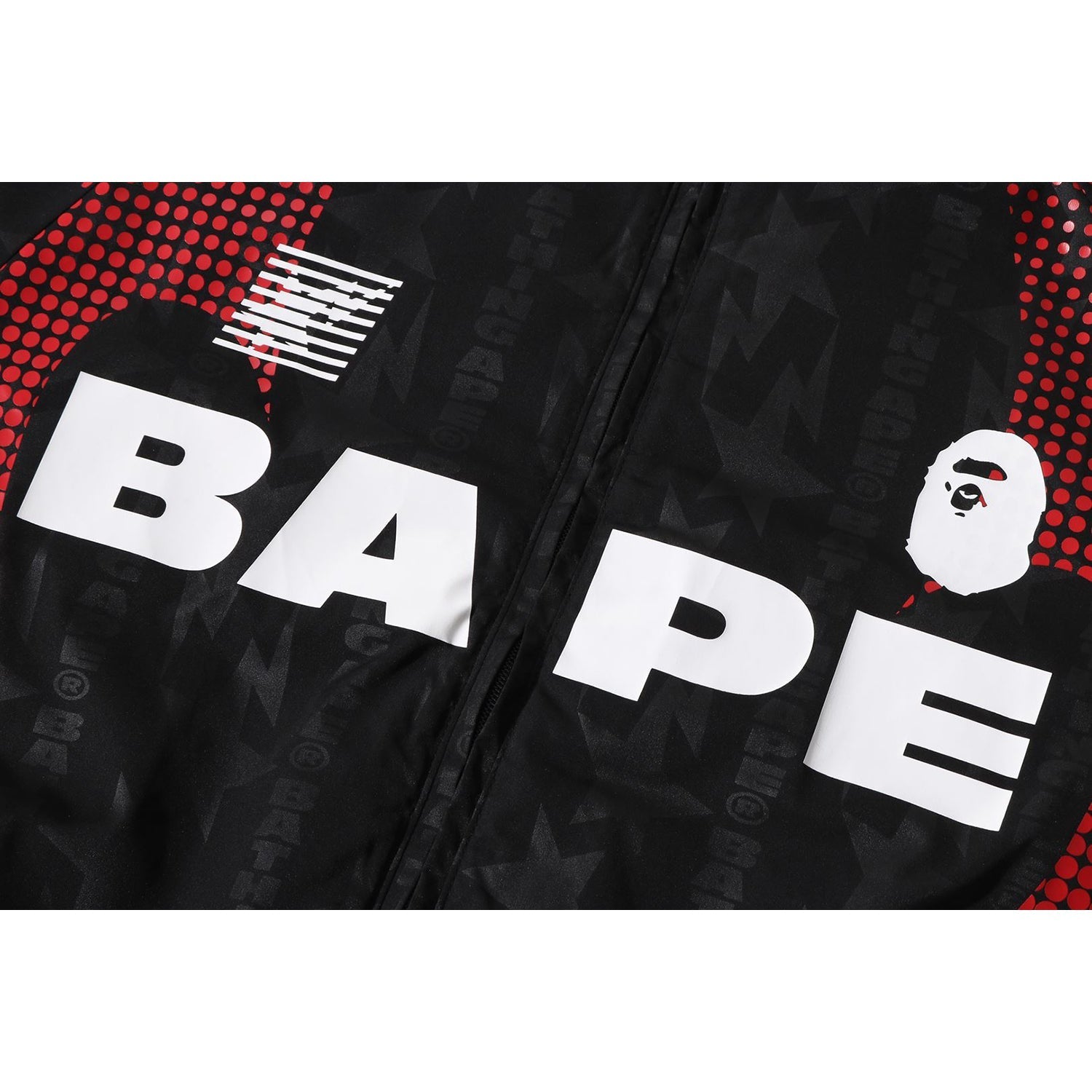 BAPE ABA FRAME MONOGRAM JACQUARD MULTI LOGO PADDED JACKET MENS