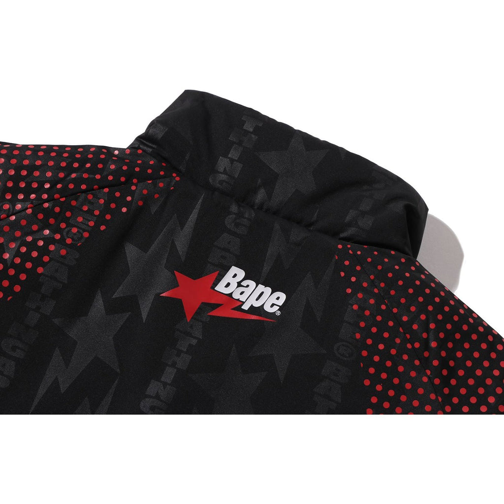 BAPE ABA FRAME MONOGRAM JACQUARD MULTI LOGO PADDED JACKET MENS
