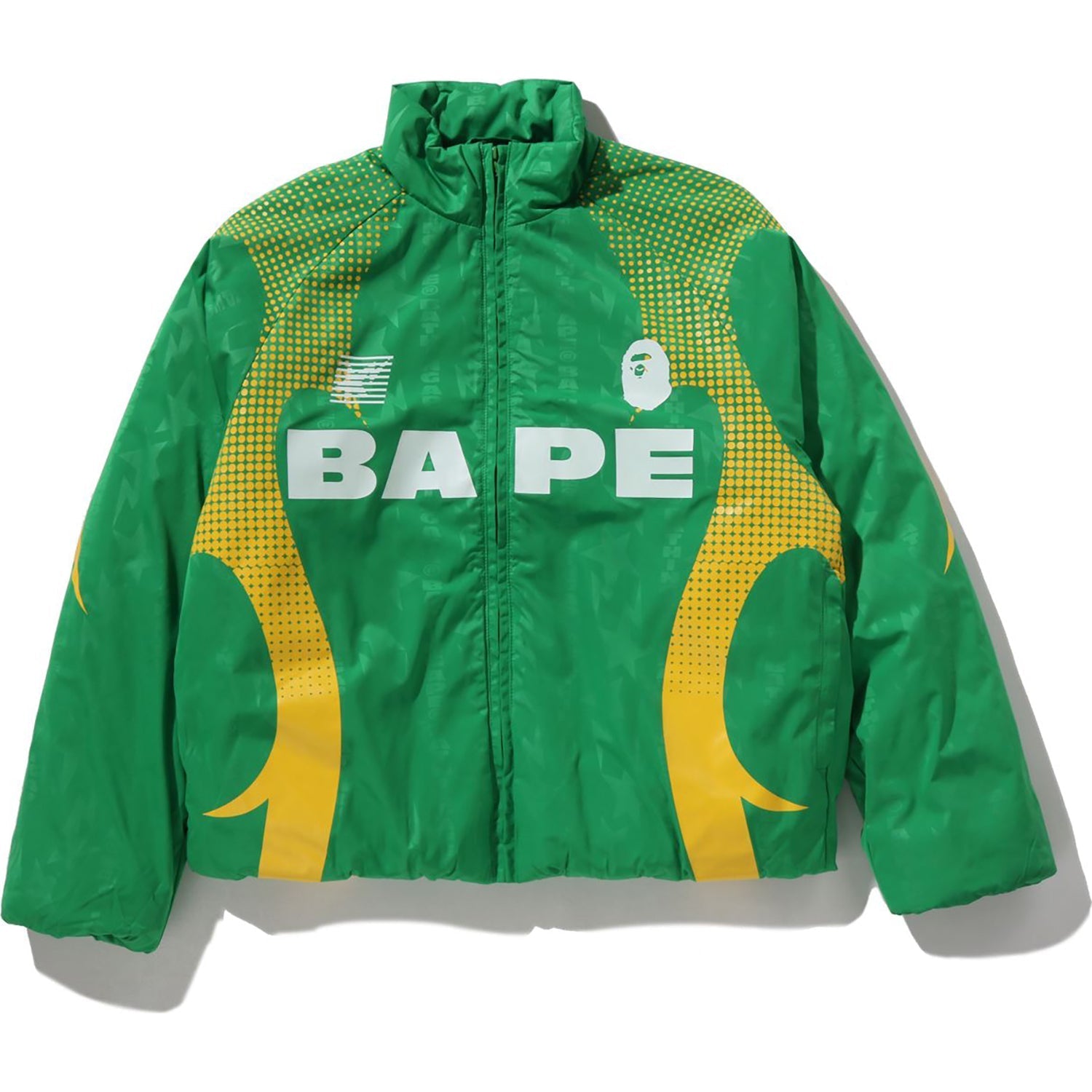 BAPE ABA FRAME MONOGRAM JACQUARD MULTI LOGO PADDED JACKET MENS