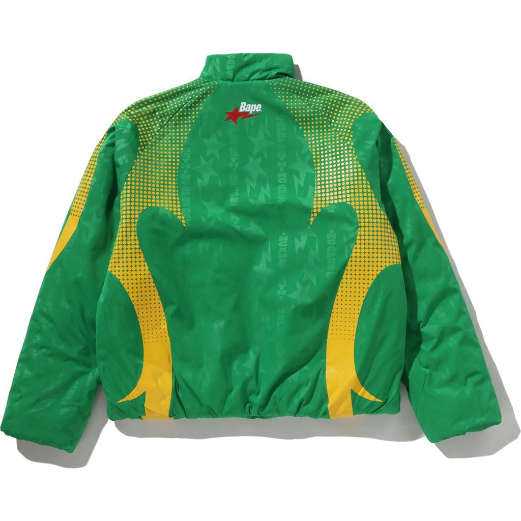 BAPE ABA FRAME MONOGRAM JACQUARD MULTI LOGO PADDED JACKET MENS