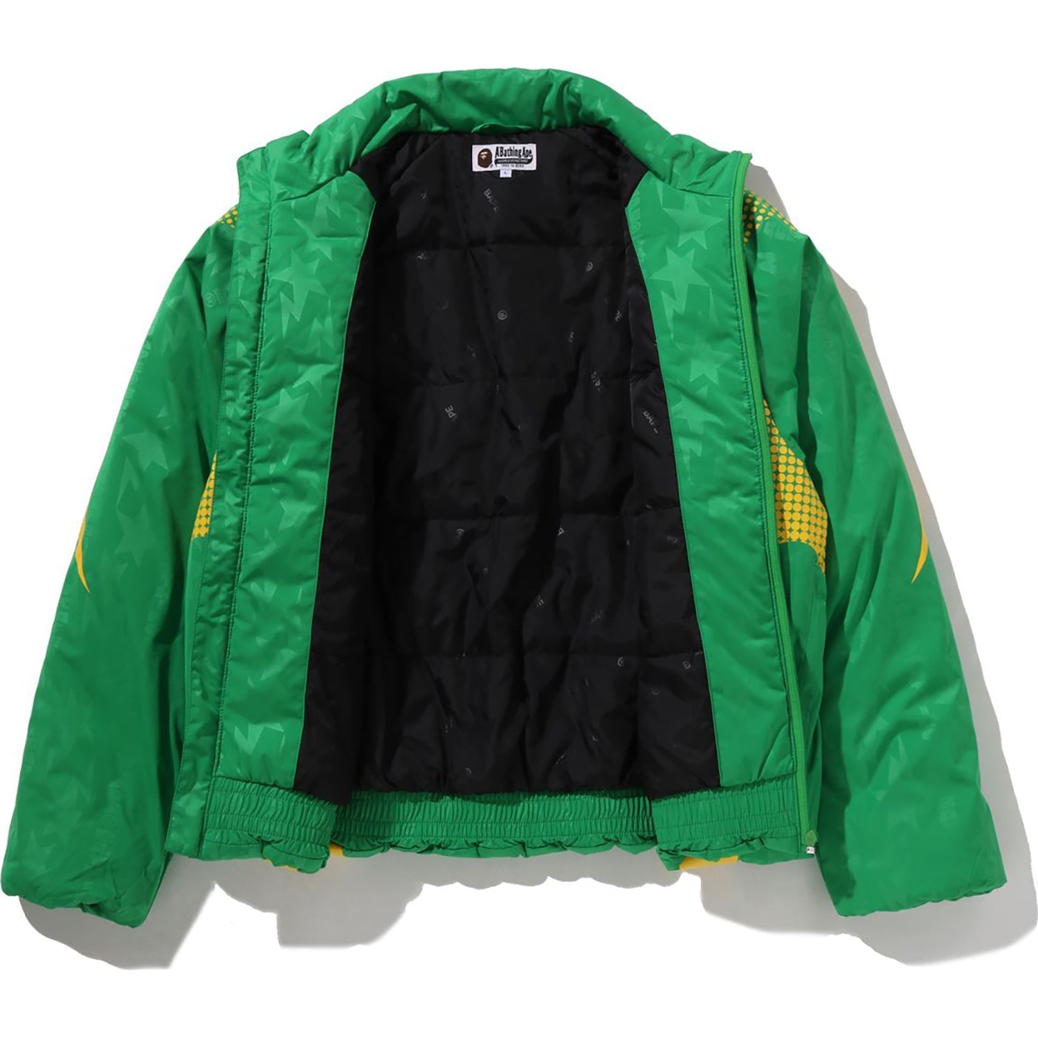 BAPE ABA FRAME MONOGRAM JACQUARD MULTI LOGO PADDED JACKET MENS
