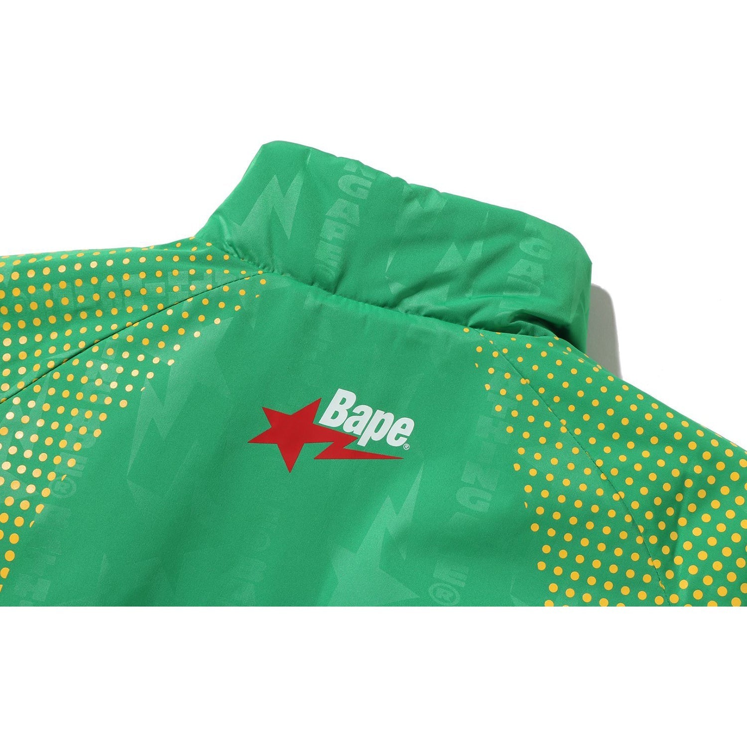 BAPE ABA FRAME MONOGRAM JACQUARD MULTI LOGO PADDED JACKET MENS