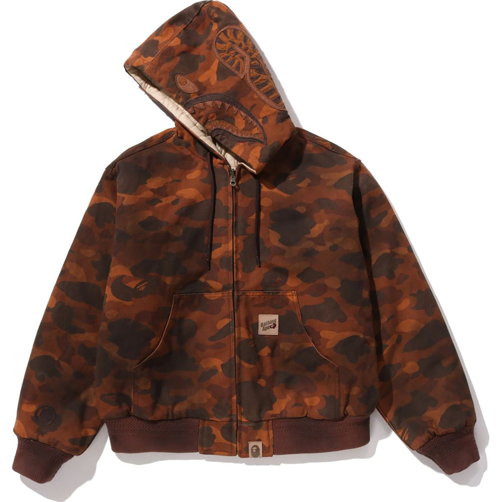 BAPE SOLID 1ST CAMO REVERSIBLE SHARK ZIP HEAVY JACKET MENS