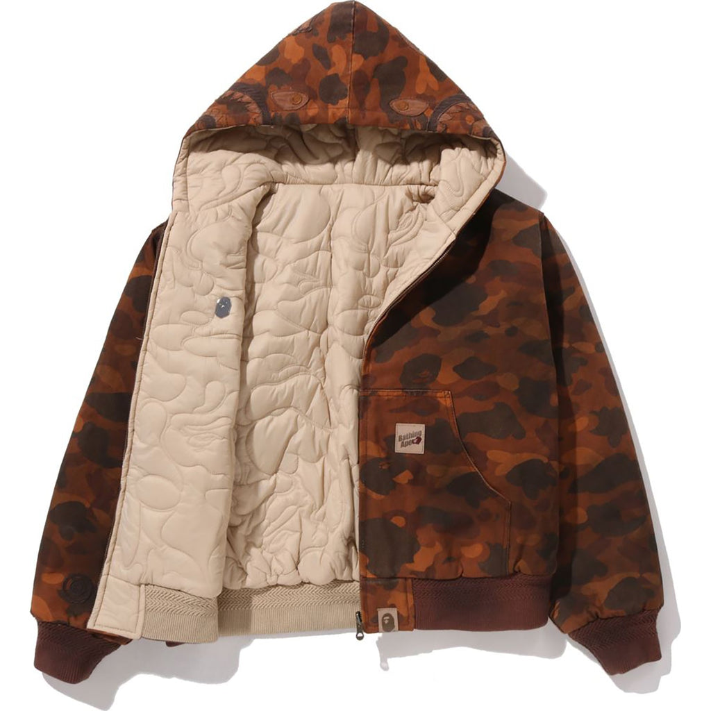 BAPE SOLID 1ST CAMO REVERSIBLE SHARK ZIP HEAVY JACKET MENS