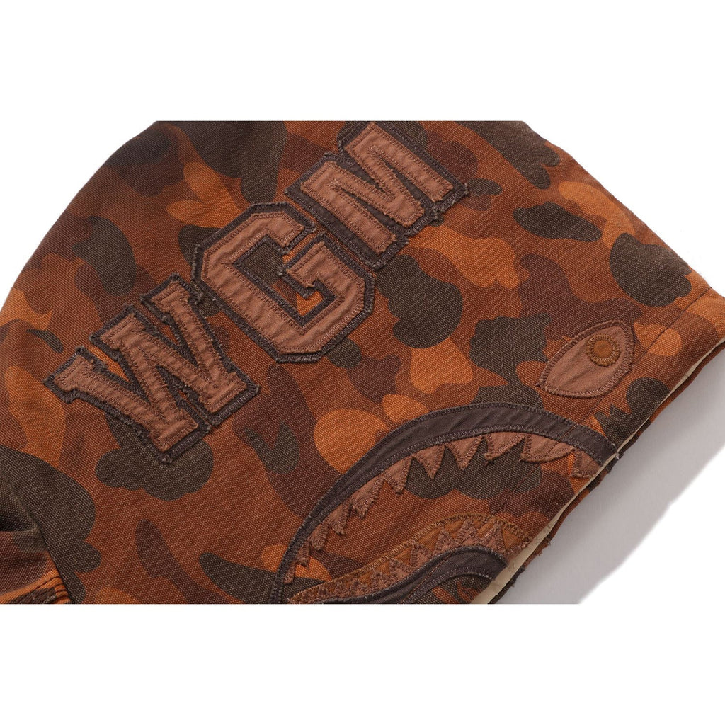 BAPE SOLID 1ST CAMO REVERSIBLE SHARK ZIP HEAVY JACKET MENS