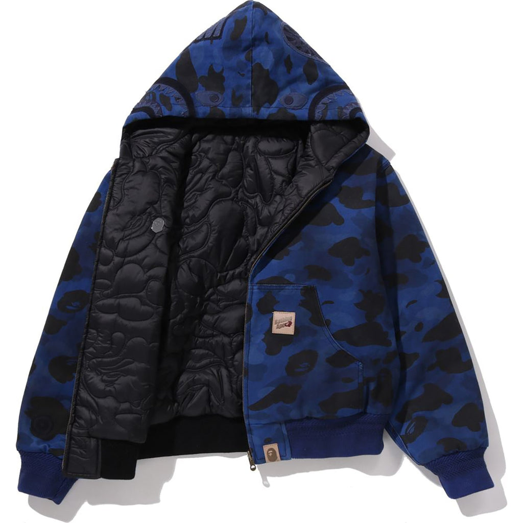 BAPE SOLID 1ST CAMO REVERSIBLE SHARK ZIP HEAVY JACKET MENS