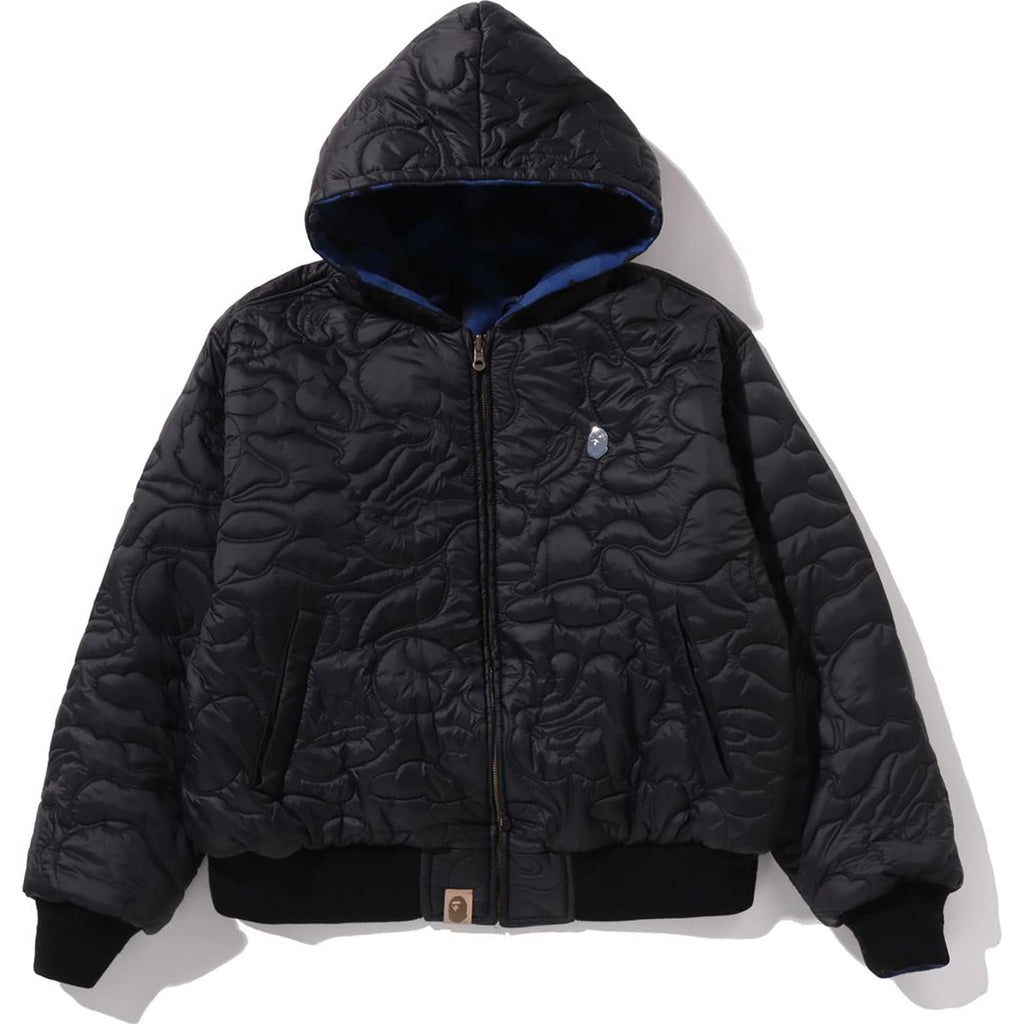 BAPE SOLID 1ST CAMO REVERSIBLE SHARK ZIP HEAVY JACKET MENS