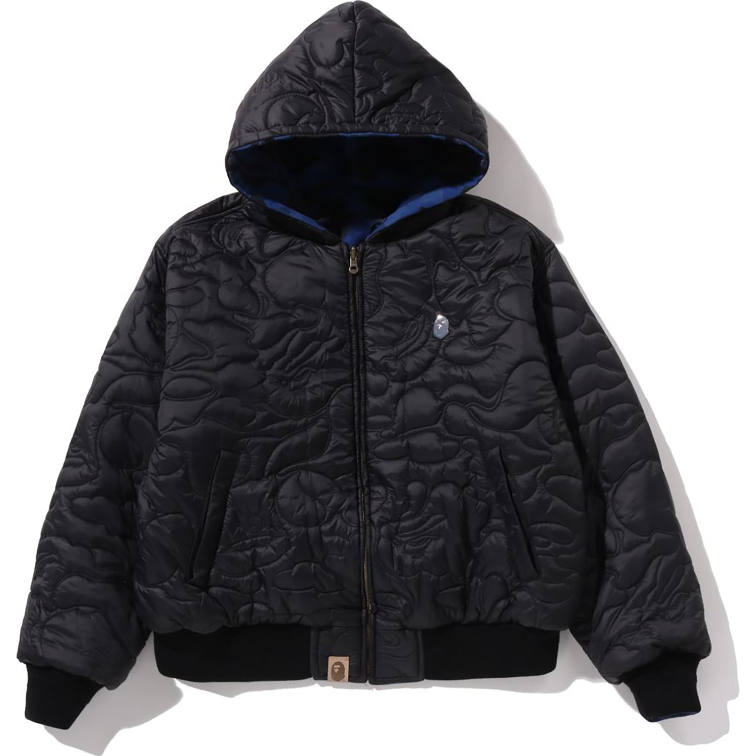 BAPE SOLID 1ST CAMO REVERSIBLE SHARK ZIP HEAVY JACKET MENS