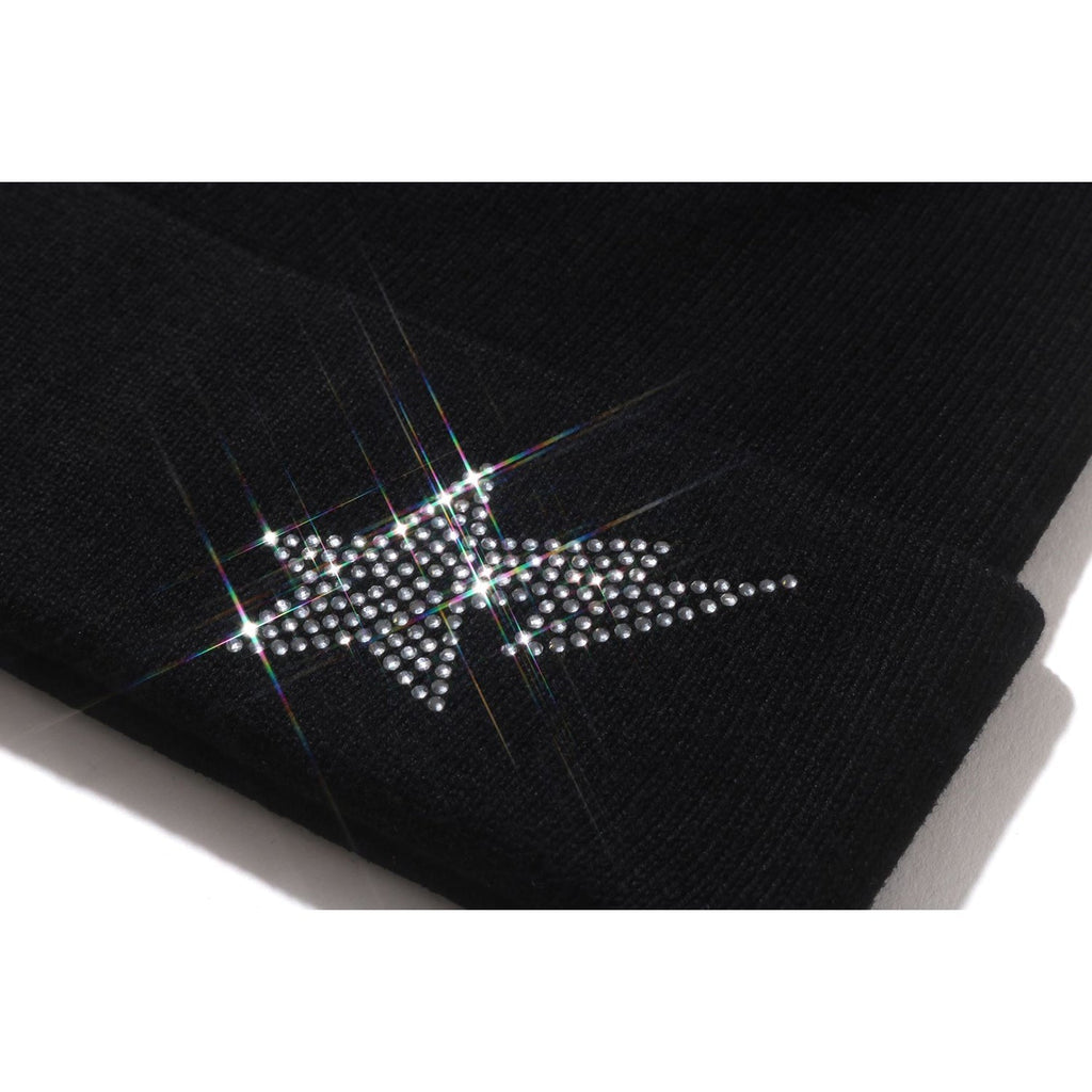 BAPE SIDE CRYSTAL STA KNIT CAP LADIES