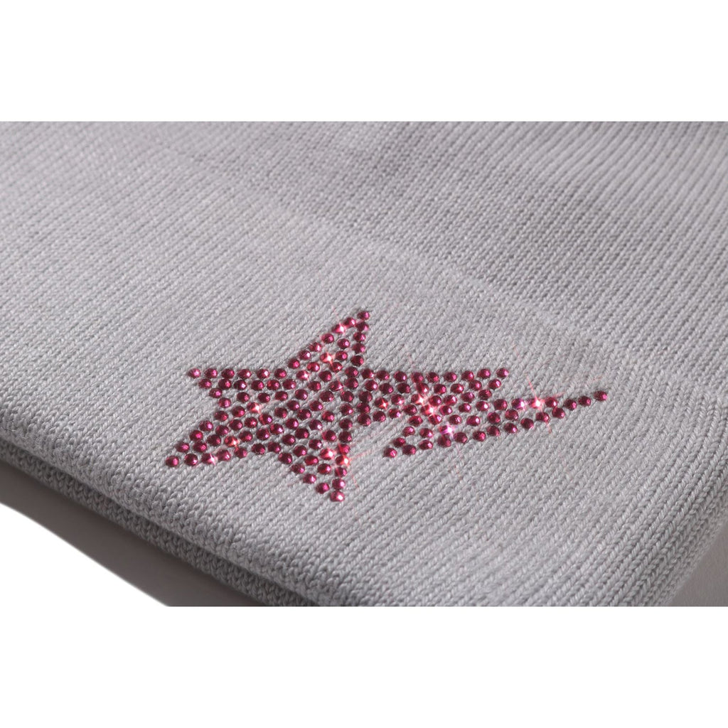 BAPE SIDE CRYSTAL STA KNIT CAP LADIES