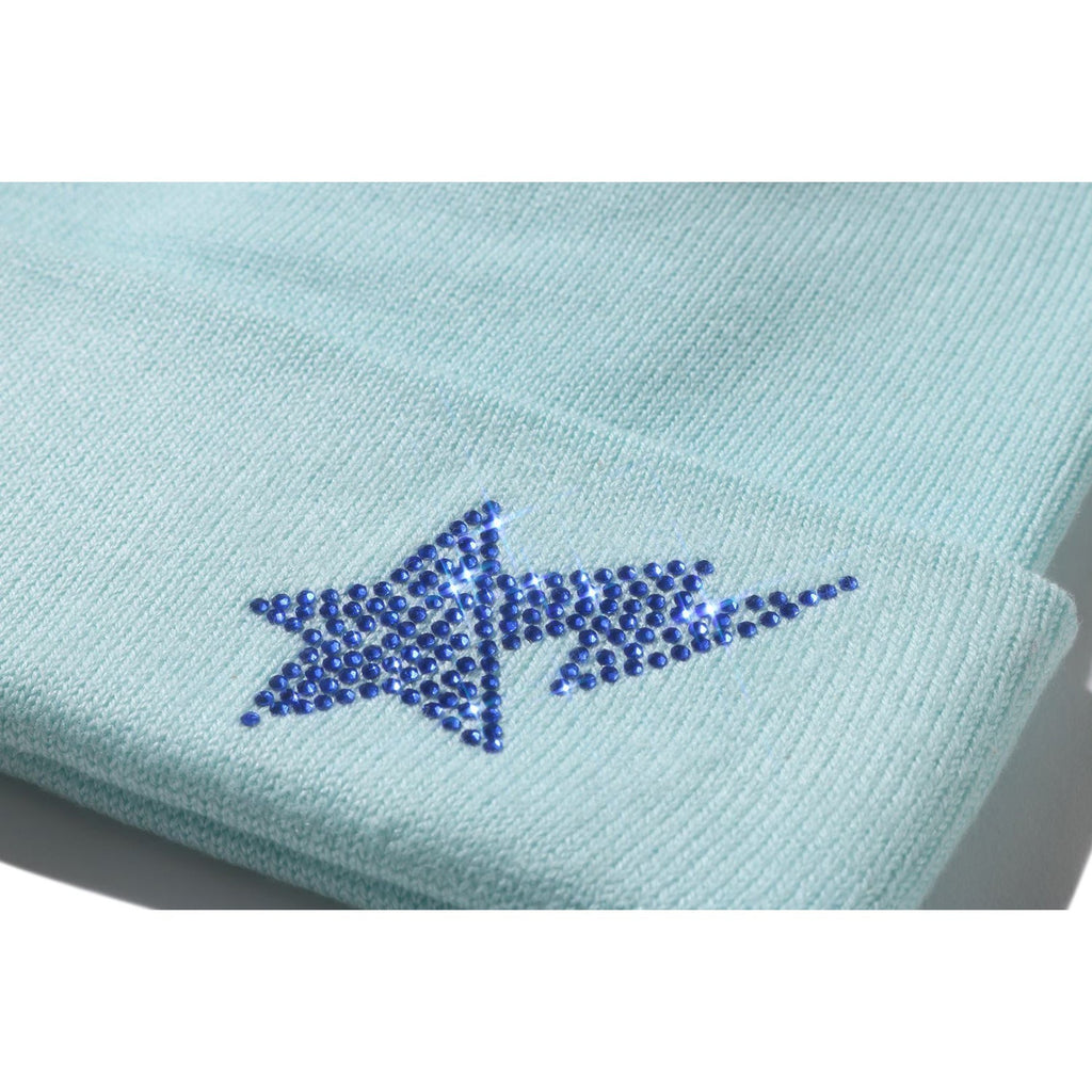 BAPE SIDE CRYSTAL STA KNIT CAP LADIES