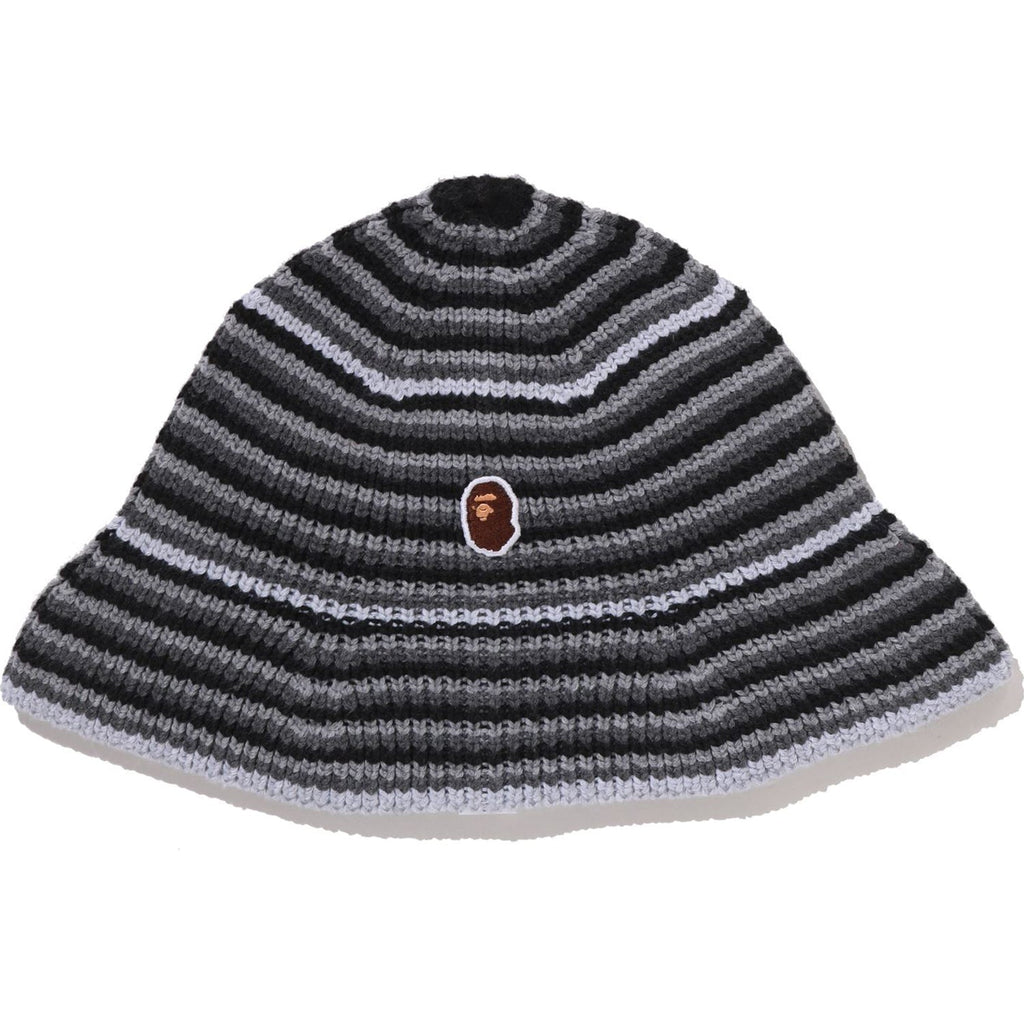 BAPE APE HEAD ONE POINT STRIPE KNIT HAT MENS