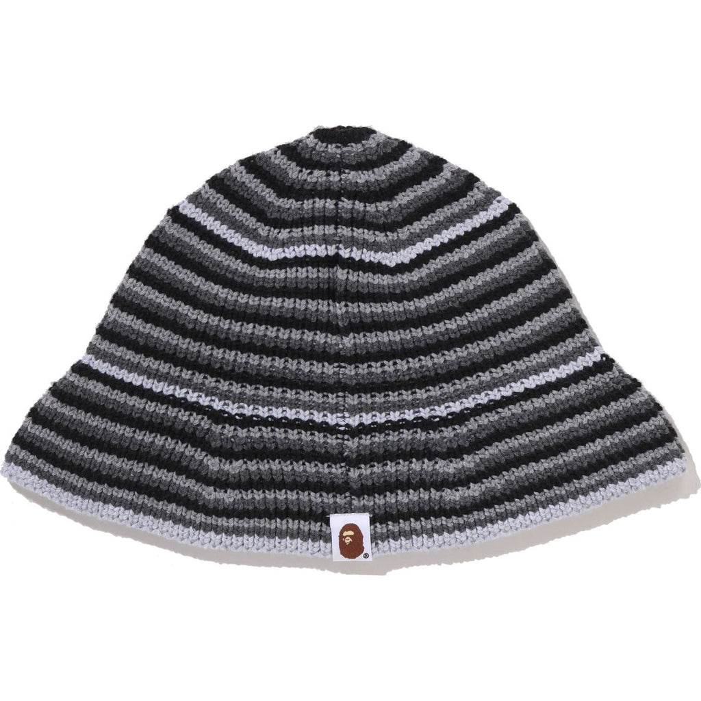 BAPE APE HEAD ONE POINT STRIPE KNIT HAT MENS